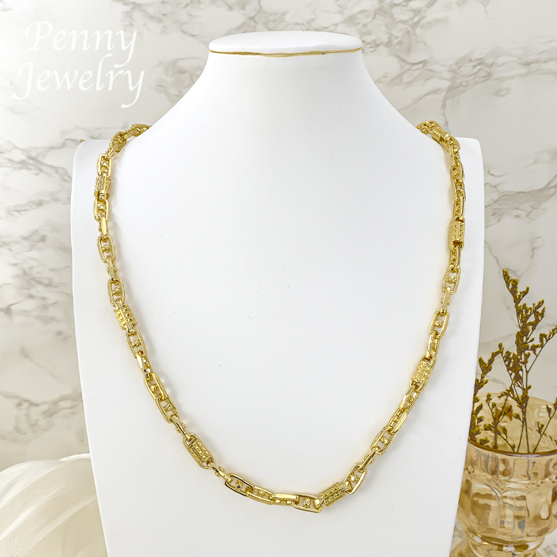 Dubai Men'S Fashion - Daily Wear Golden Chain Statement Necklace