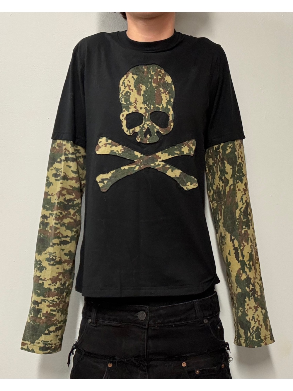 Mens Fashion Trend 2026 - 2026 new American retro camouflage skeleton