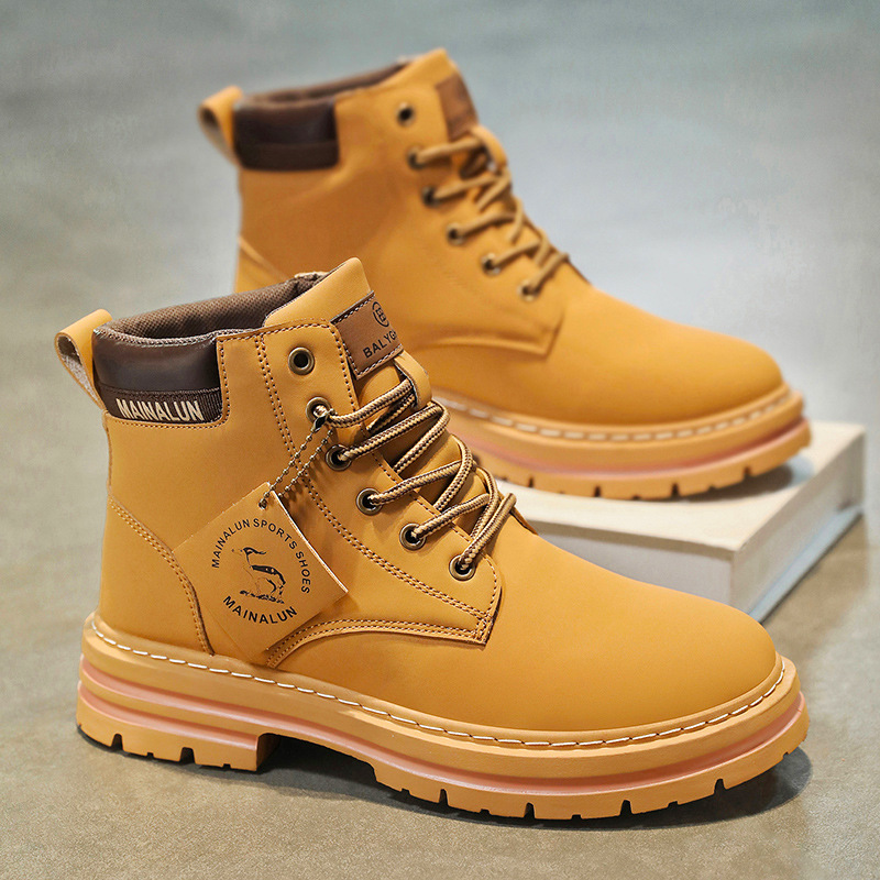 Yellow Men'S Fashion - Classic Men High Top Boots High