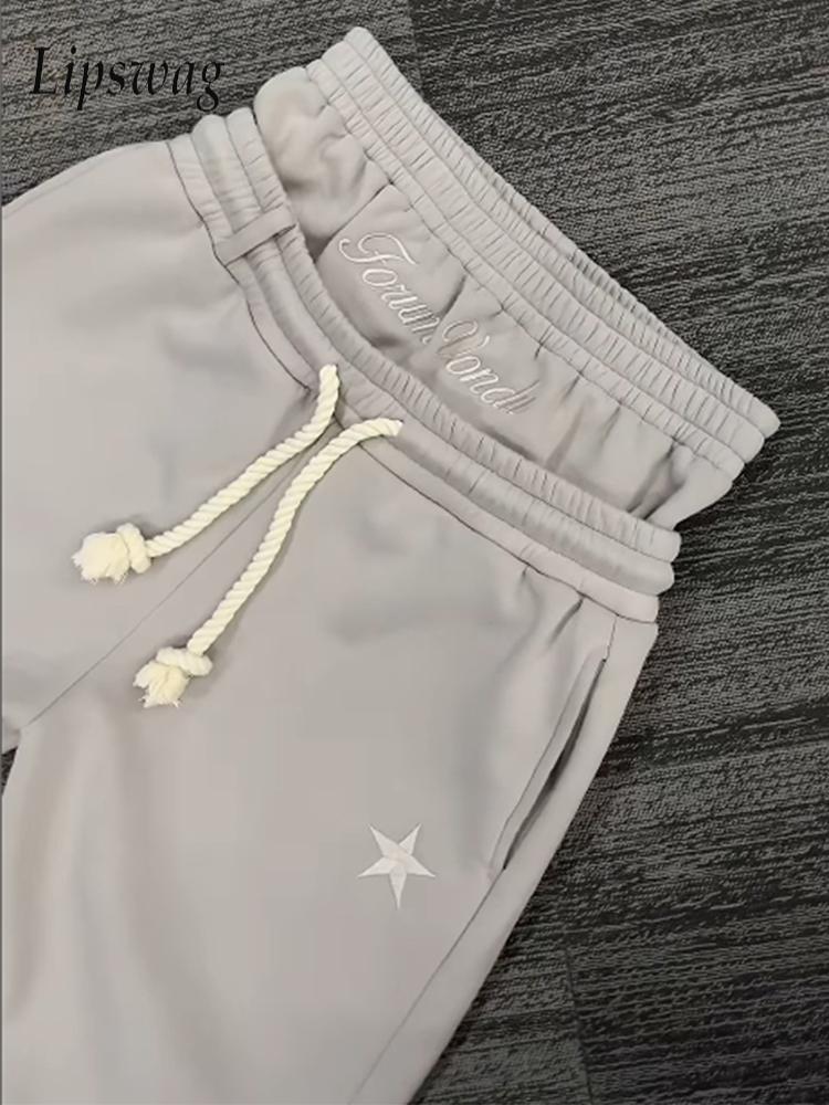 Men'S Fashion Pants 2025 - Vintage Y2K Star Embroidery Sweatpants Mens