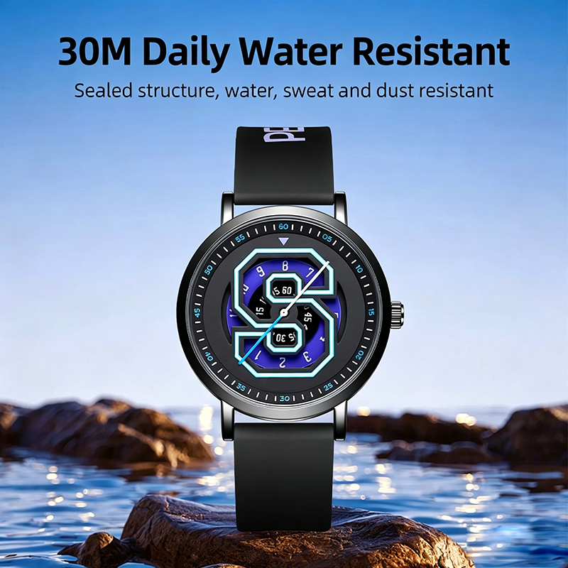 Men'S Fashion Magazine - Fashion Personality Creative Rotating Dial Quartz