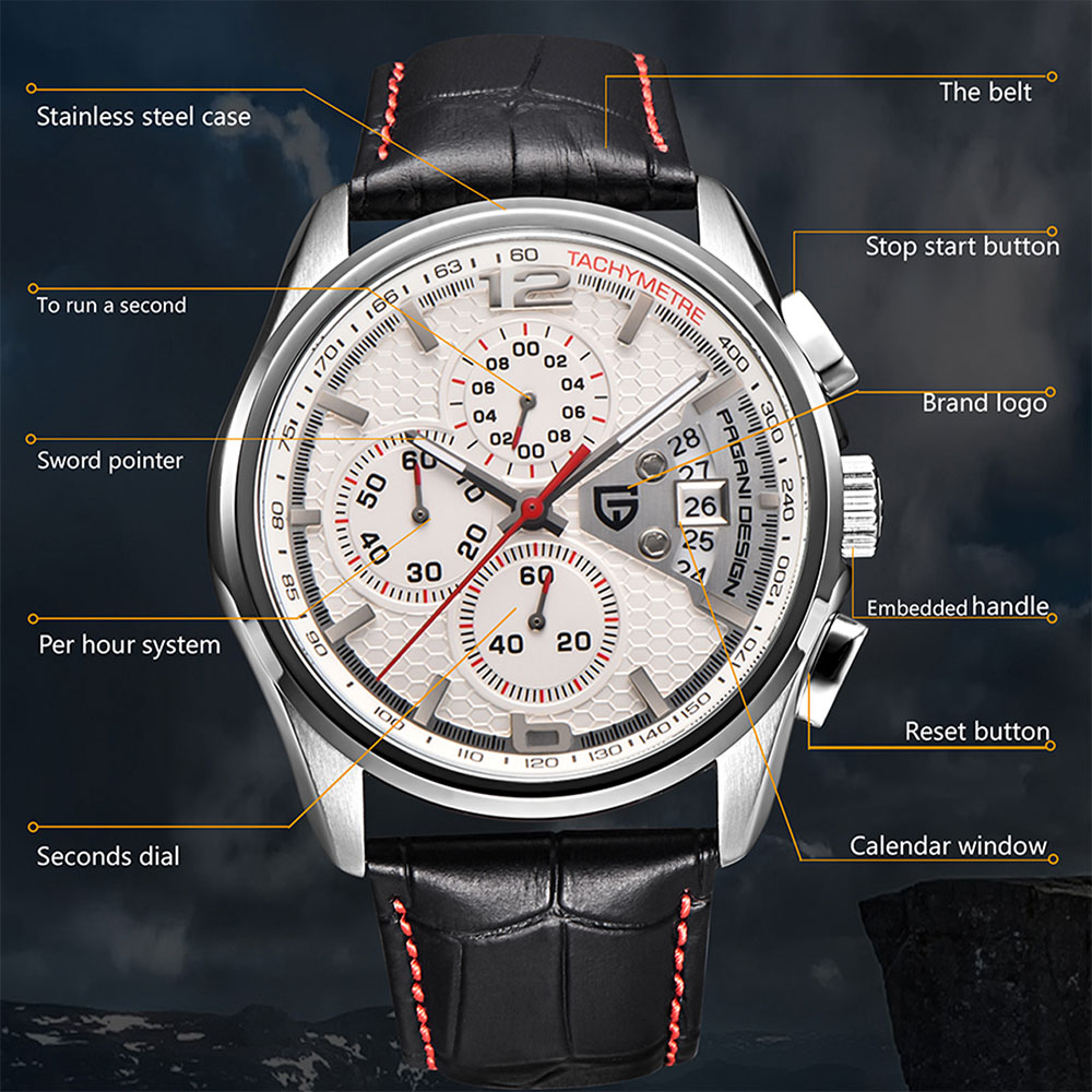 Men'S Fashion Magazine - PAGANI DESIGN New PD-3306 Chronograph Men