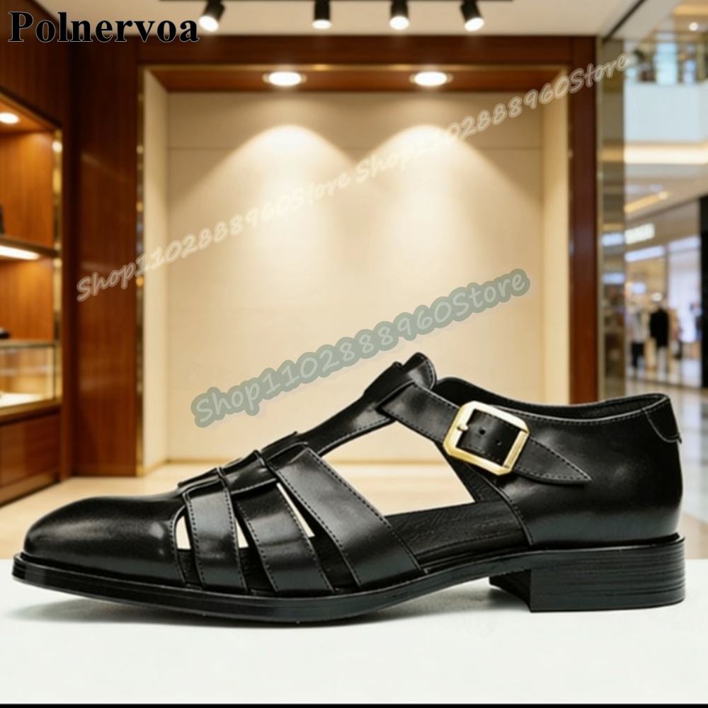 Mens Fashion Trend 2026 - Trending Black Leather Woven Belt Buckle