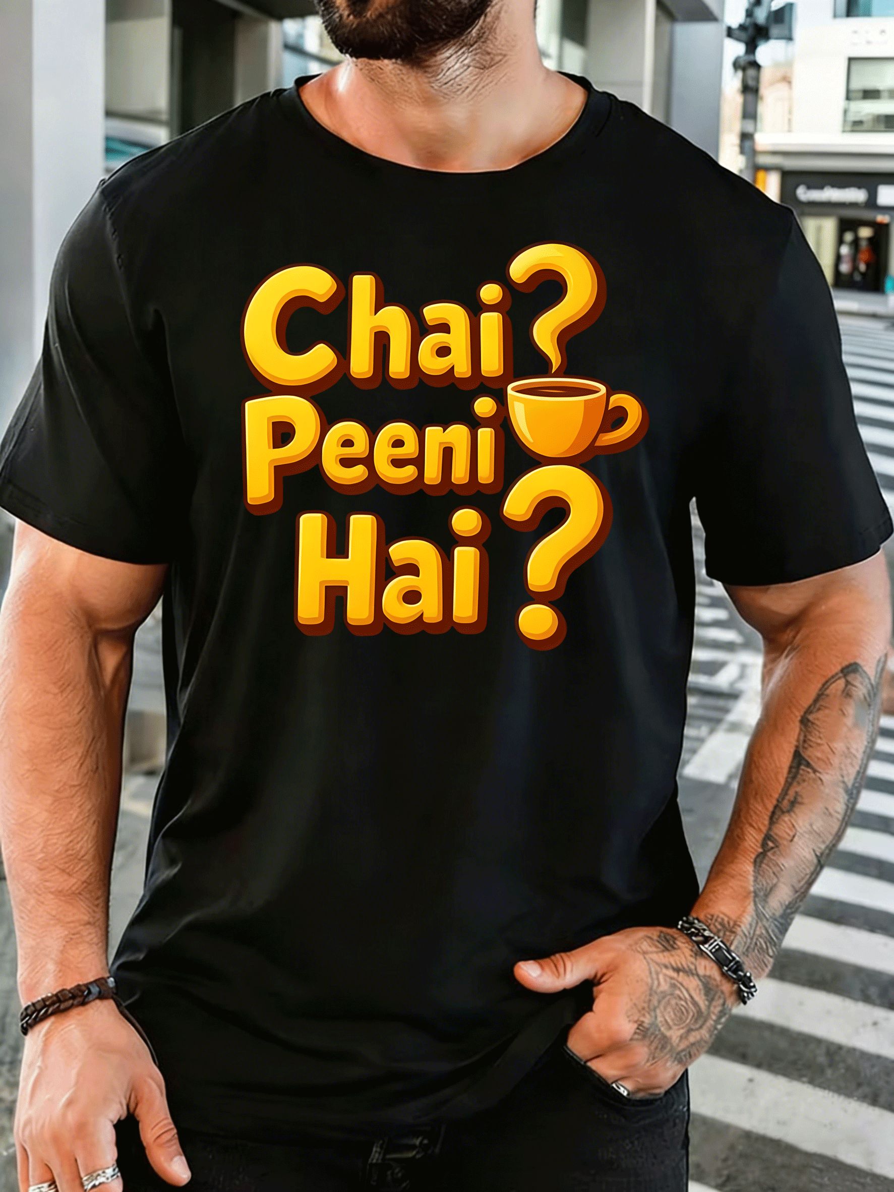 Men'S Fashion Quotes - Chai Peeni Hai Tea Cup Quote
