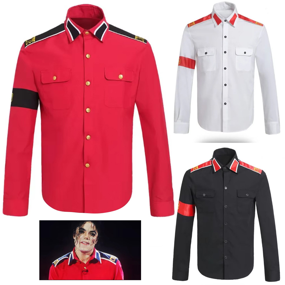 Michael Jackson Anti-War Milit - огляд і ціна Military Shirt Men