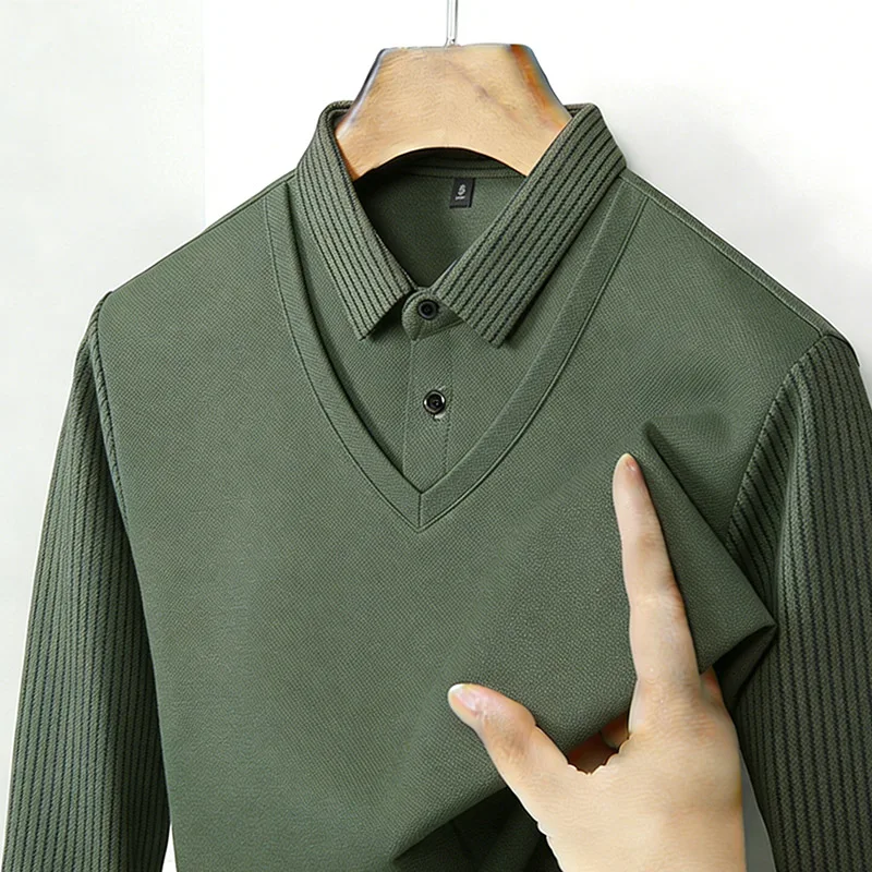 Men's Fake Two Piece Shirt Col - огляд і ціна Mens Fashion Ideas