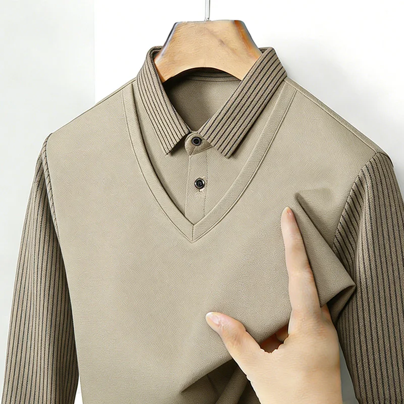 Men's Fake Two Piece Shirt Col - огляд і ціна Mens Fashion Ideas