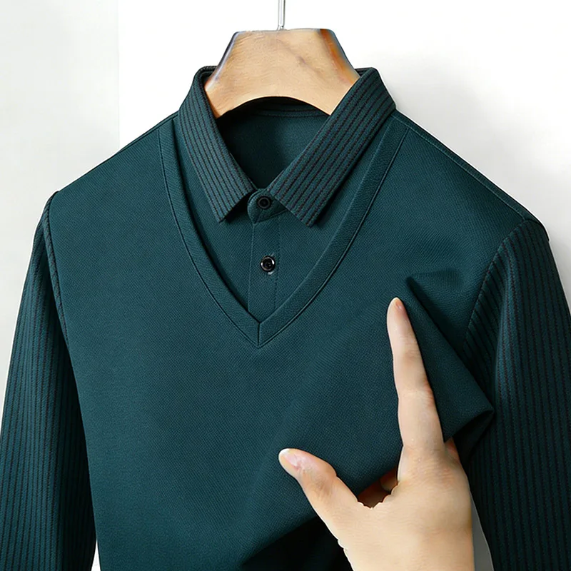 Men's Fake Two Piece Shirt Col - огляд і ціна Mens Fashion Ideas