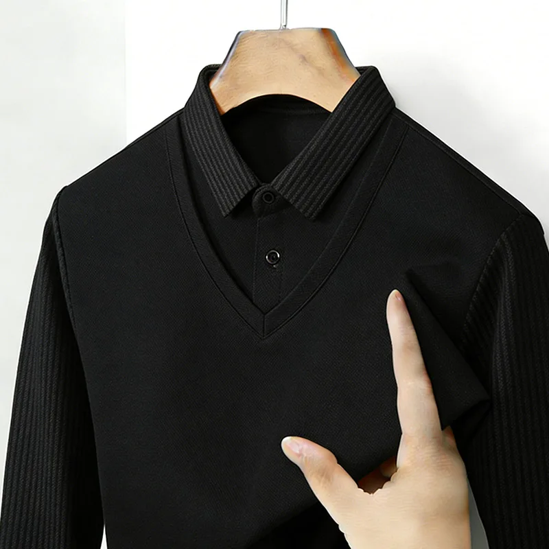 Men's Fake Two Piece Shirt Col - огляд і ціна Mens Fashion Ideas