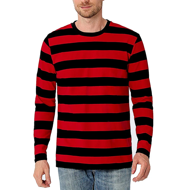 Contrast Stripe 3D Print Men L - огляд і ціна Mens Fashion Ideas
