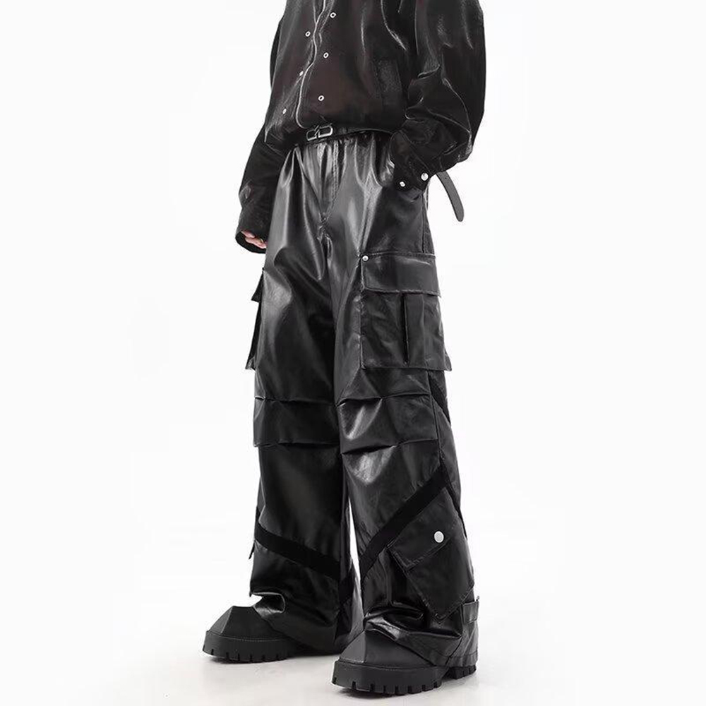 Mens Pu Cargo Moto Casual Pant - огляд і ціна Mens Fashion Trend 2026
