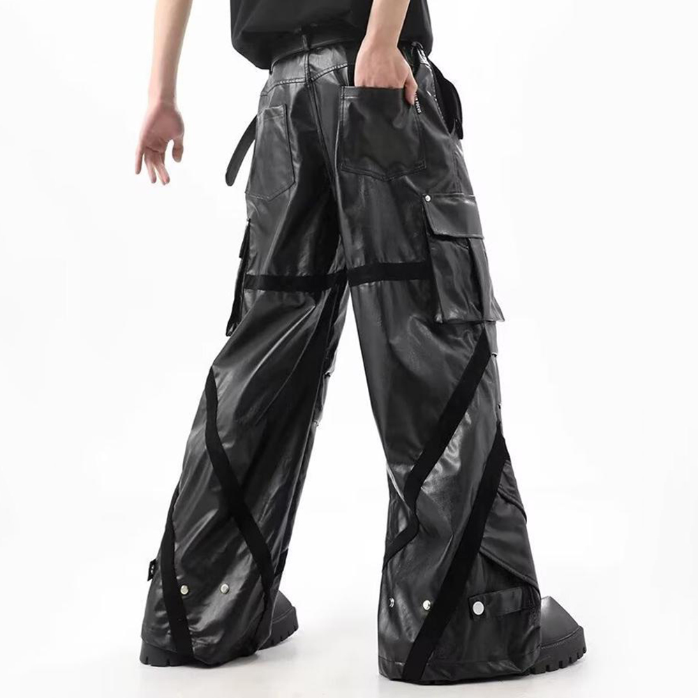 Mens Pu Cargo Moto Casual Pant - огляд і ціна Mens Fashion Trend 2026