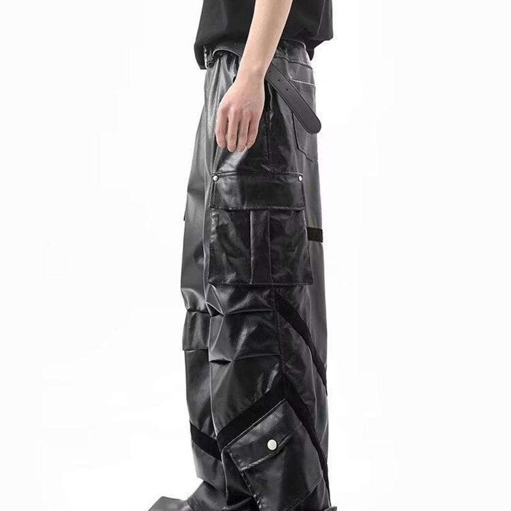 Mens Pu Cargo Moto Casual Pant - огляд і ціна Mens Fashion Trend 2026