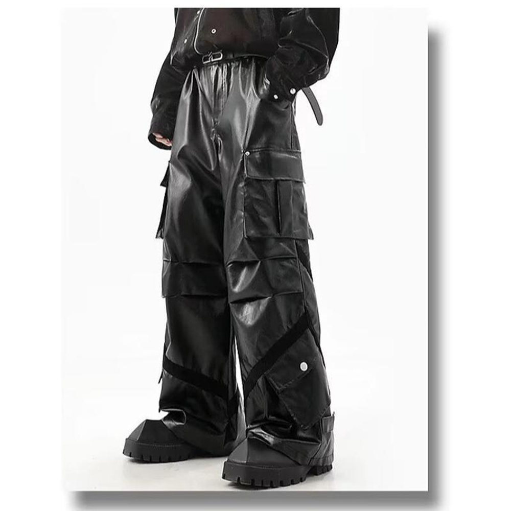 Mens Pu Cargo Moto Casual Pant - огляд і ціна Mens Fashion Trend 2026