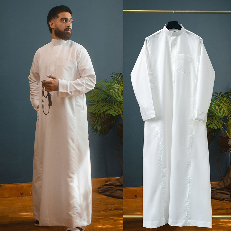 Muslim Men Jubba Thobe Zipper  - огляд і ціна Dubai Men'S Fashion