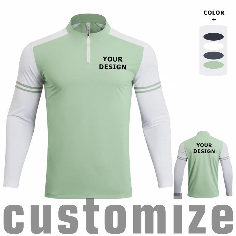 Custom DIY Long-sleeved Half-z - огляд і ціна Men'S Fashion 2025