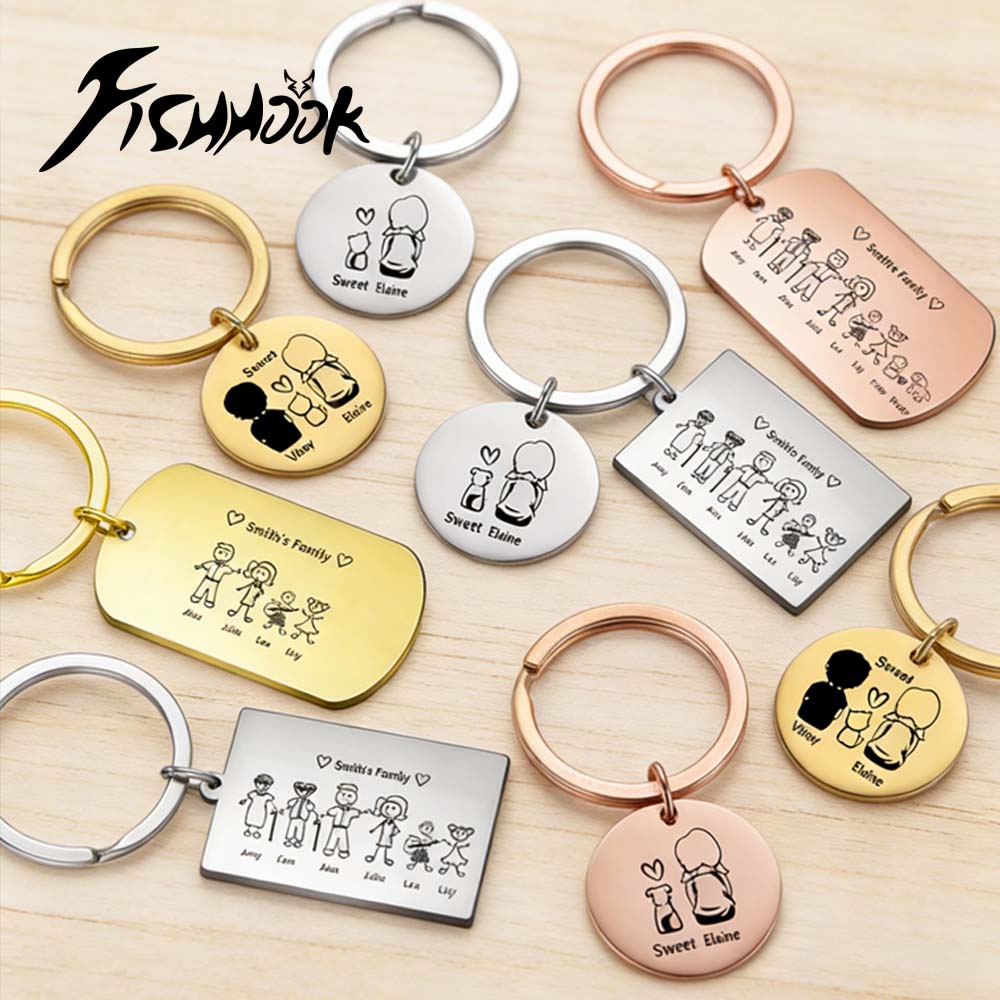 Family Personalized Keychain C - огляд і ціна Men'S Fashion Gold Chain