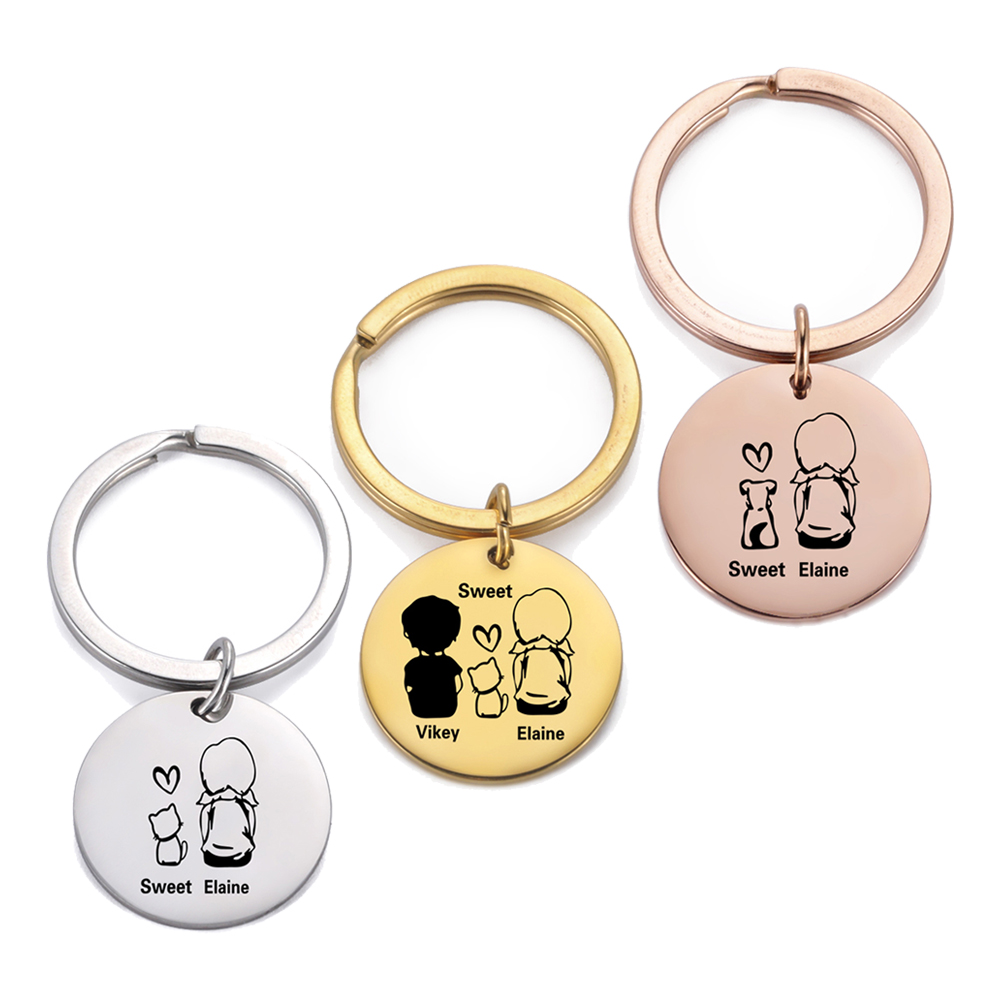 Family Personalized Keychain C - огляд і ціна Men'S Fashion Gold Chain
