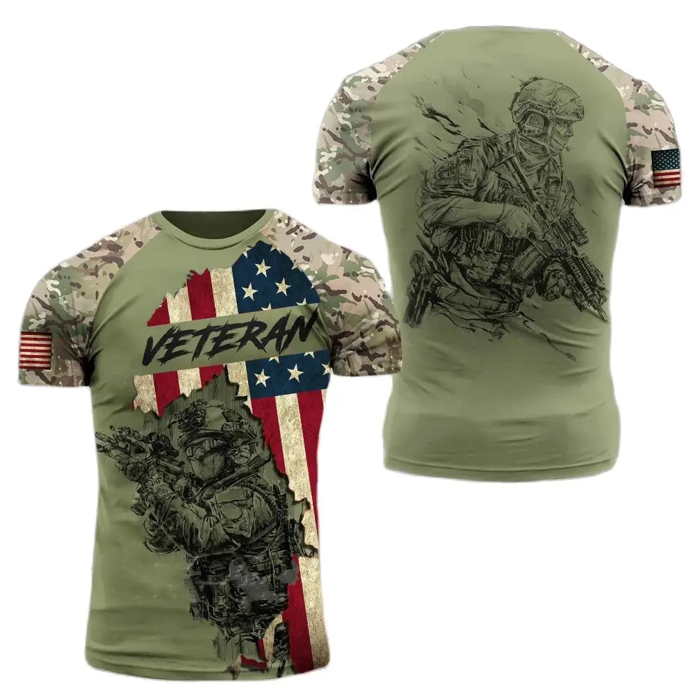 Summer New Military Printed Me - огляд і ціна Military Shirt Men