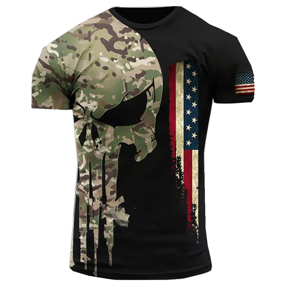 Summer New Military Printed Me - огляд і ціна Military Shirt Men