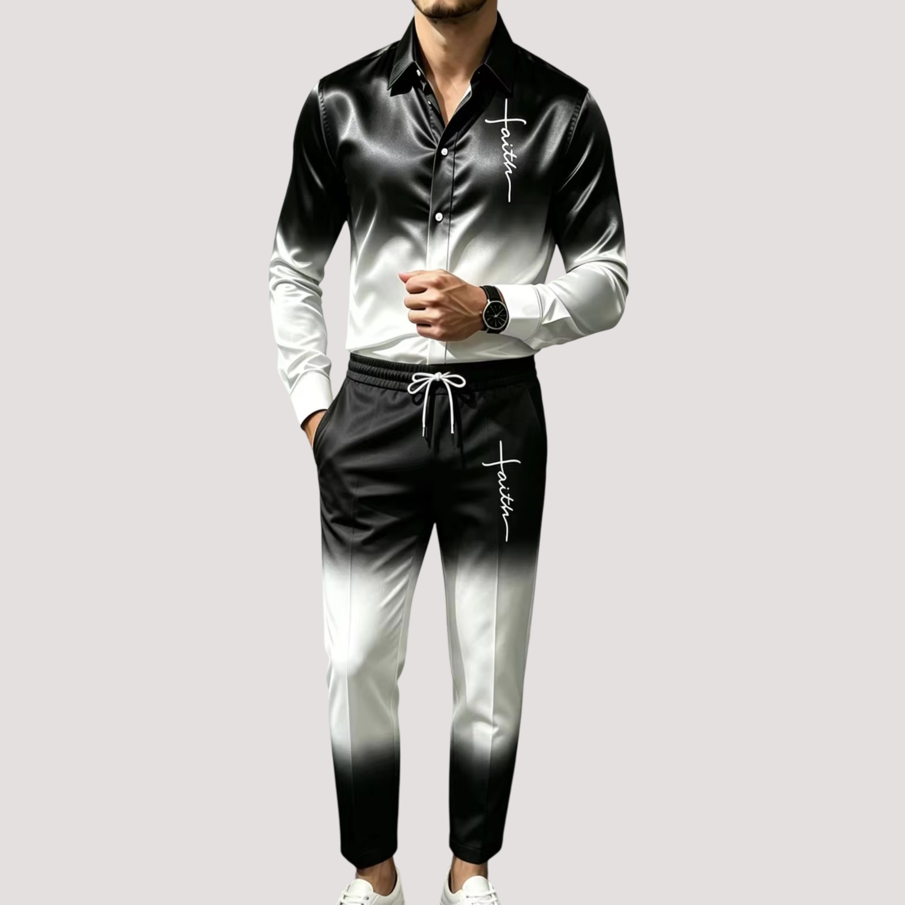 Men's Satin Silk Sports Suit T - огляд і ціна Mens Fashion Ideas