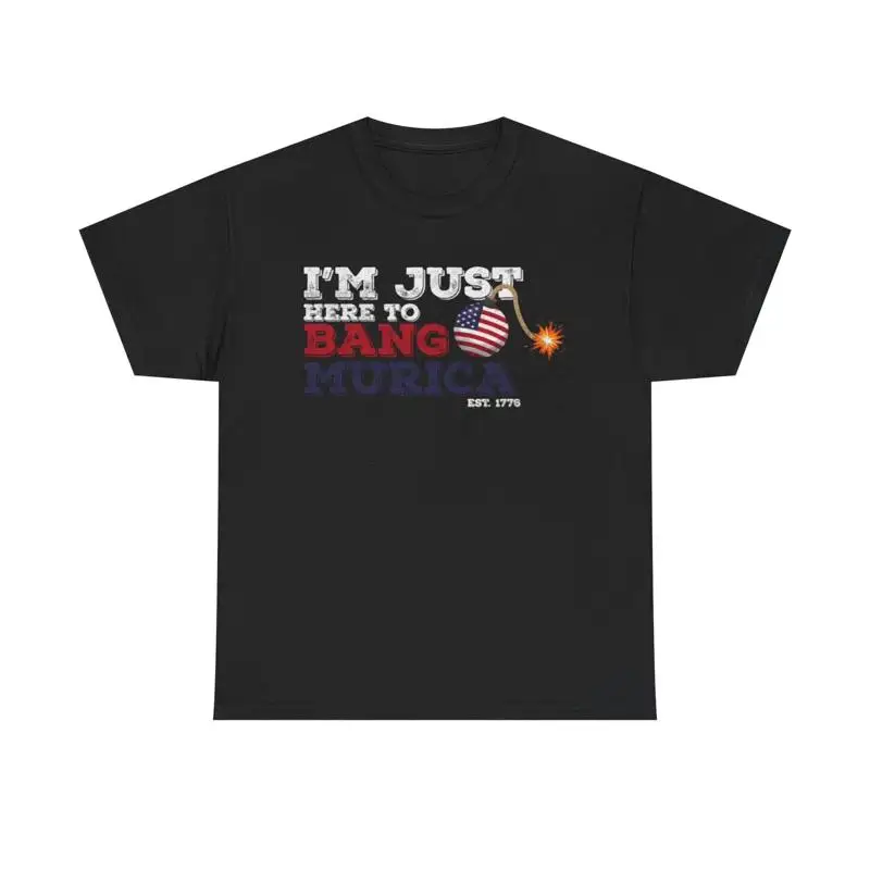 Im Just Here To Bang T Shirt A - огляд і ціна Military Shirt Men