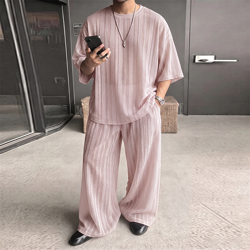 INCERUN Men's Sets Striped See - огляд і ціна Mens Fashion Ideas