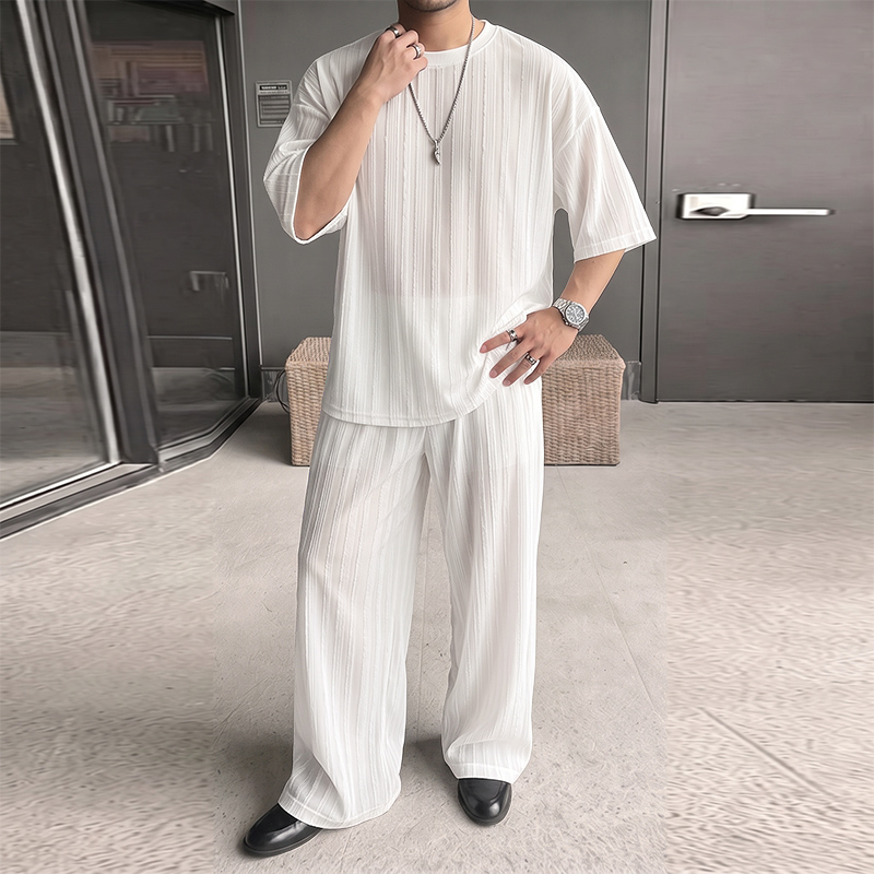 INCERUN Men's Sets Striped See - огляд і ціна Mens Fashion Ideas