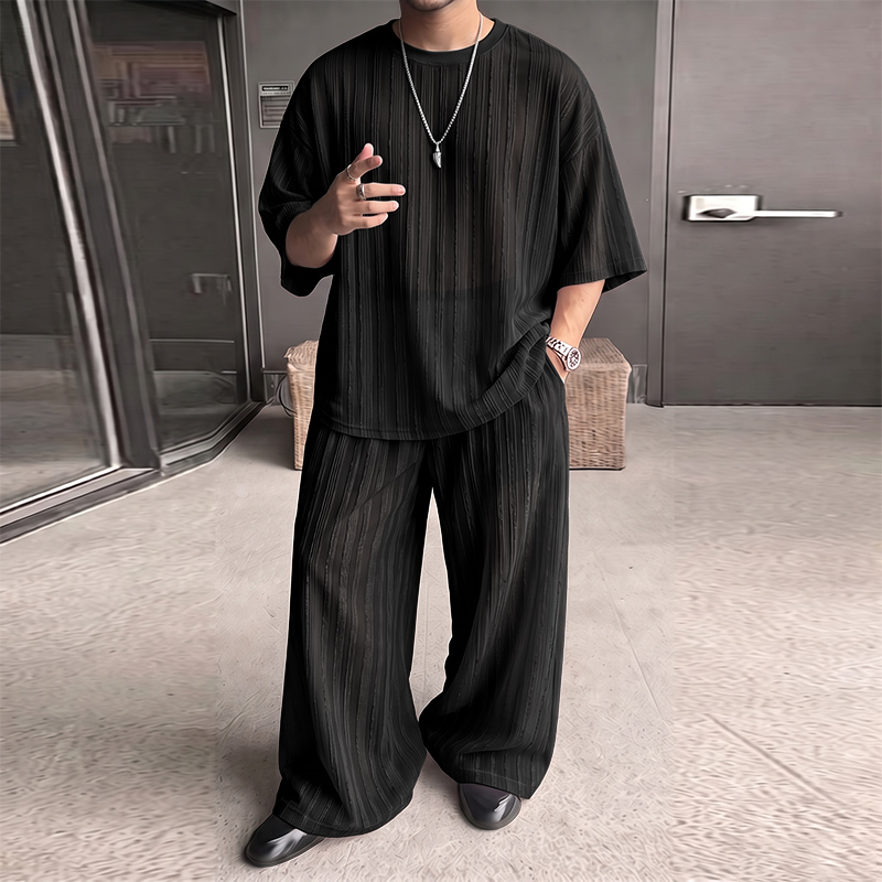 INCERUN Men's Sets Striped See - огляд і ціна Mens Fashion Ideas